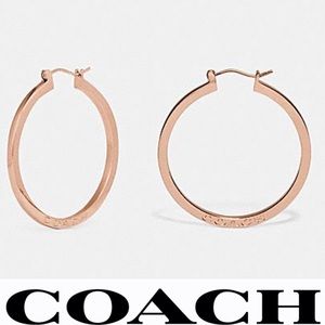 Coach Hoop Earrings RoseGold